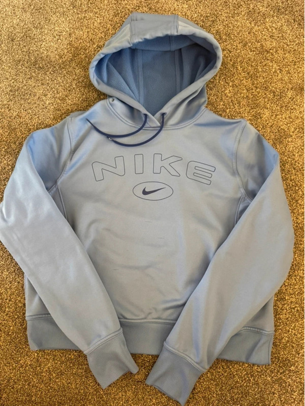 Women’s Nike therma-fit blue pullover hoodie sweatshirt size large